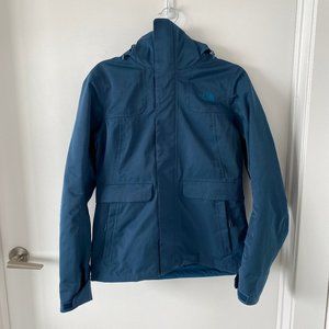 North Face Outdoor Shell Jacket Blue Size Small